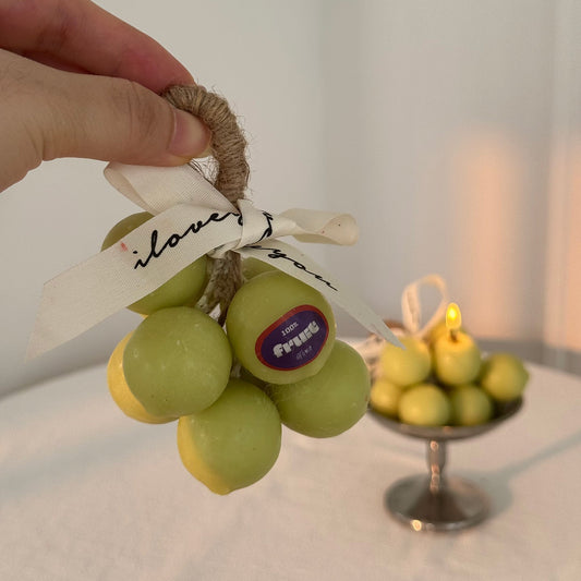 SHINE MUSCAT GRAPE SCENTED CANDLE (Shine Muscat Grape Shaped Candle)