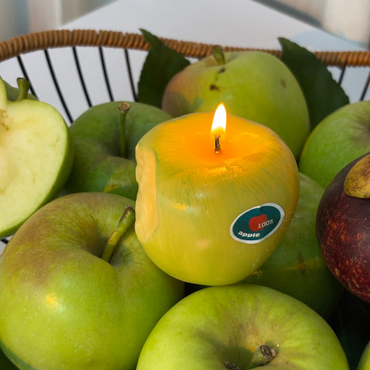 GREEN APPLE SCENTED CANDLE （Green apple Shaped Candle)