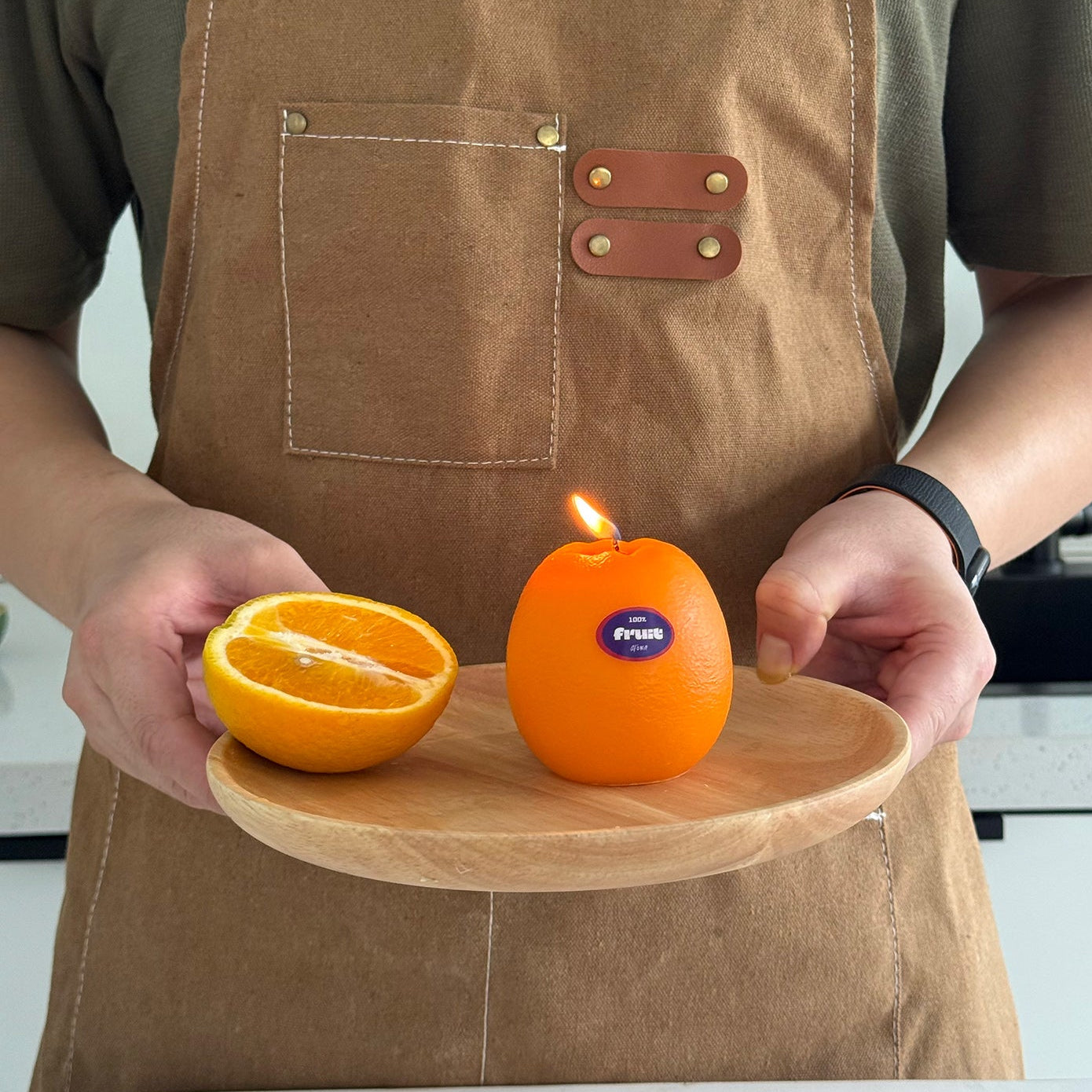 ORANGE SCENTED CANDLE (Orange Shaped Candle)