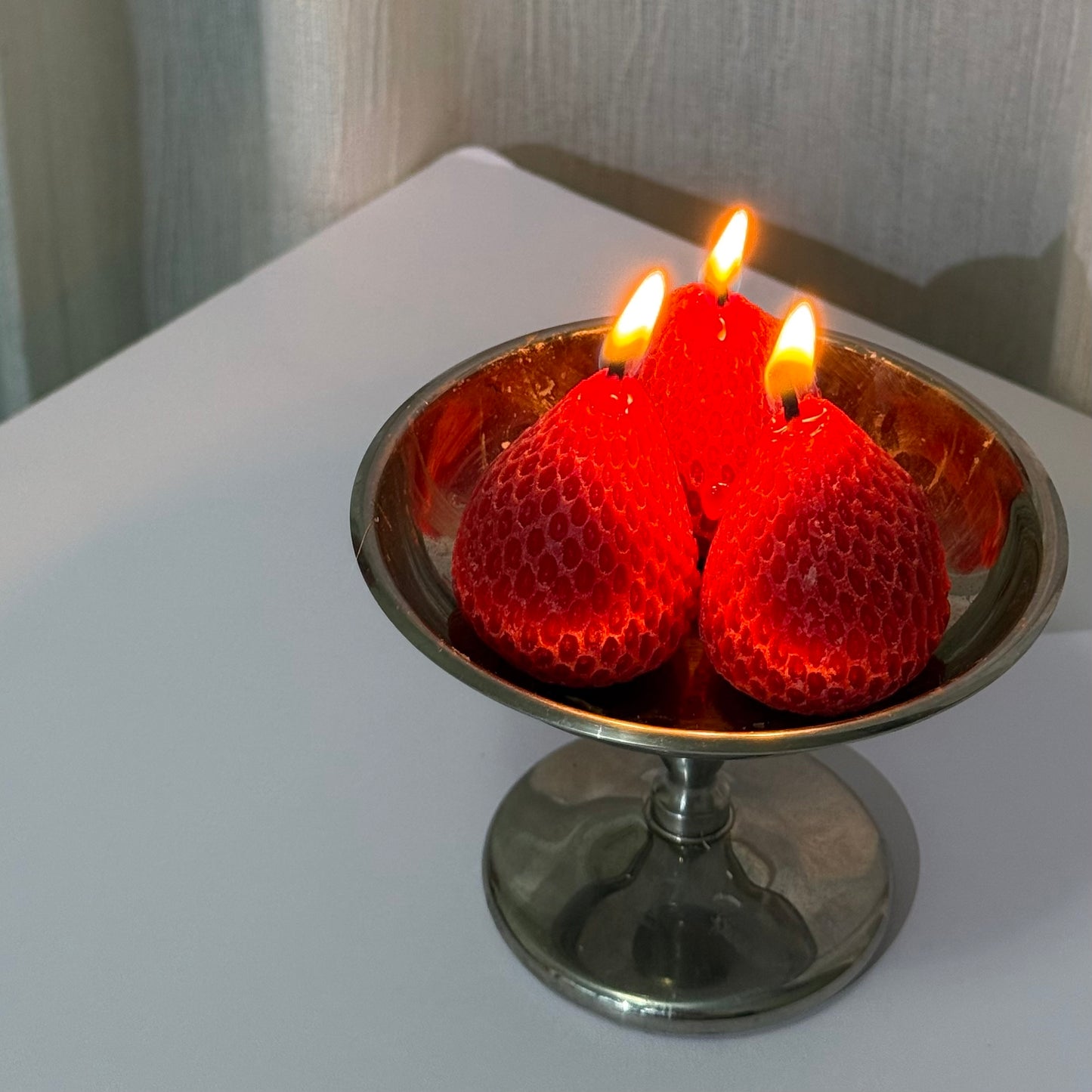STRAWBERRY SCENTED CANDLES(Strawberry Shaped Candle) - 8 PACK