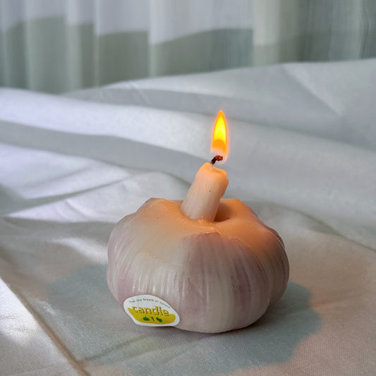 GARLIC SCENTED CANDLE (Garlic Shaped Candle)
