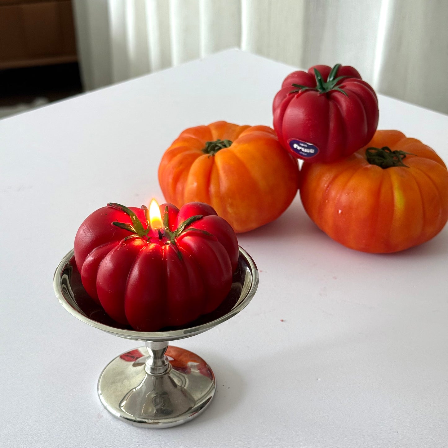 HEIRLOOM TOMATO CANDLES（Heirloom tomato Shaped Candle） - 3 PACK.
