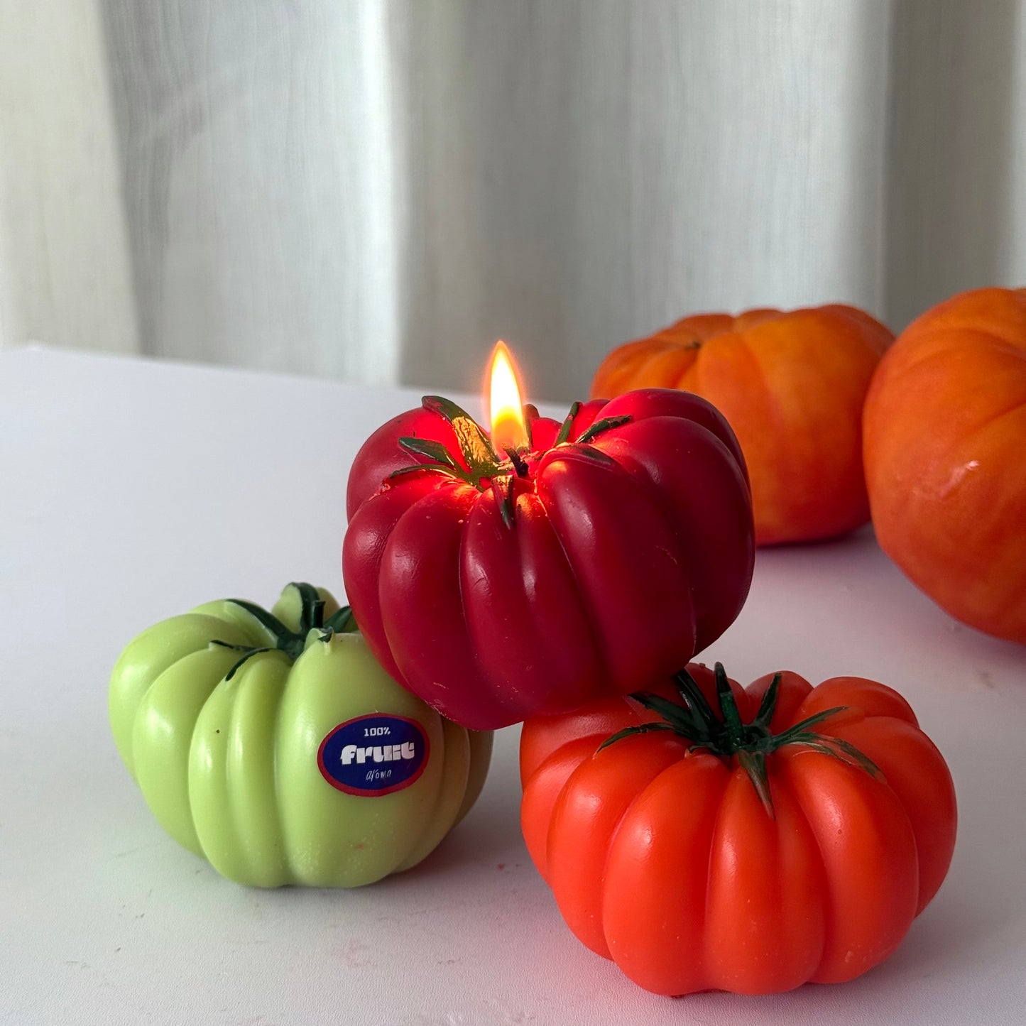 HEIRLOOM TOMATO CANDLES（Heirloom tomato Shaped Candle） - 3 PACK.