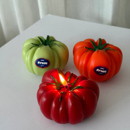 HEIRLOOM TOMATO CANDLES（Heirloom tomato Shaped Candle） - 3 PACK.