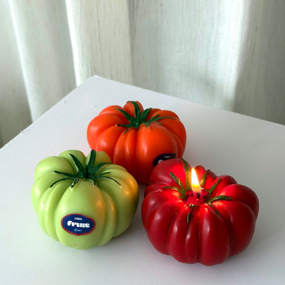 GREEN HEIRLOOM TOMATO SCENTED CANDLE (Green Heirloom tomato Shaped Candle)