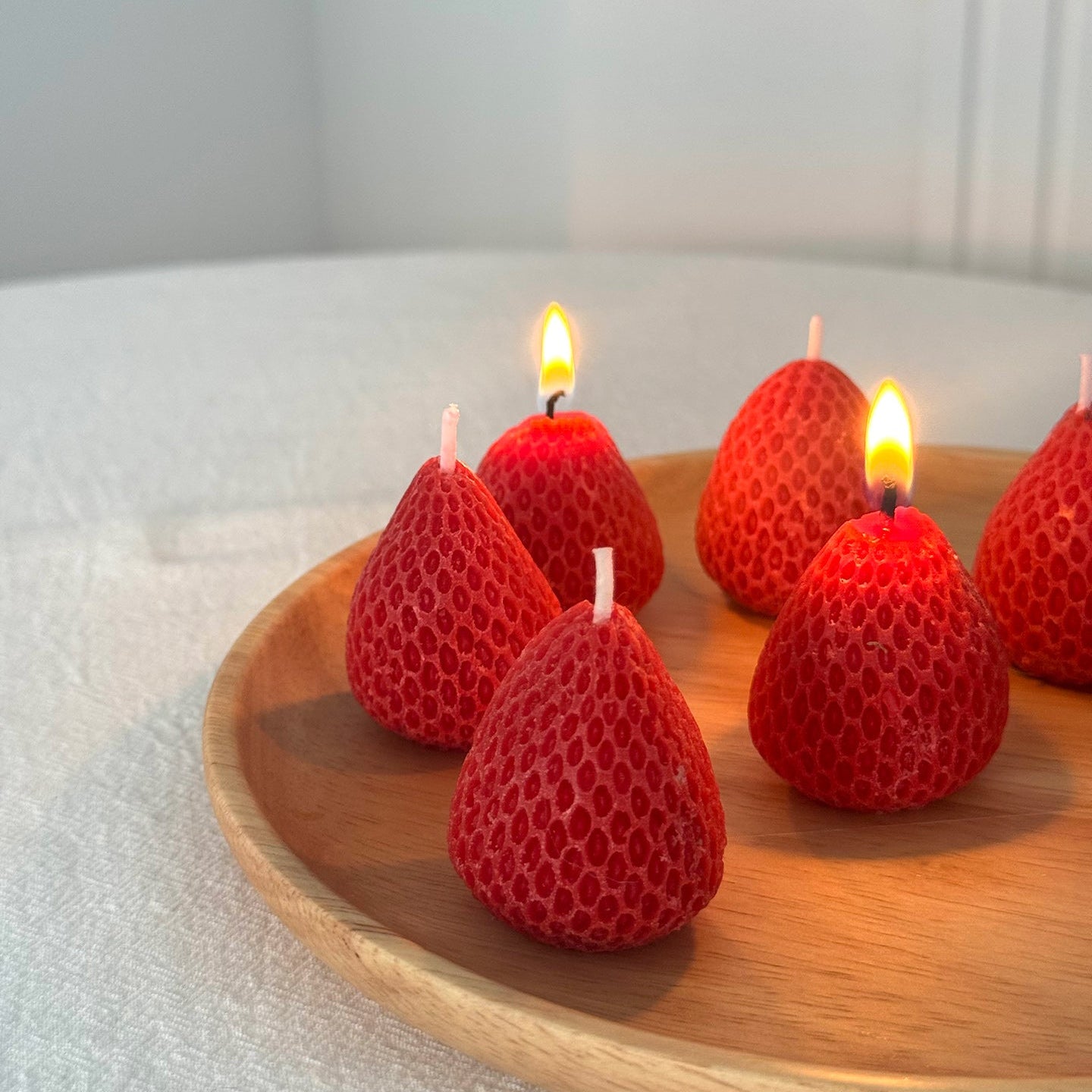 STRAWBERRY SCENTED CANDLES(Strawberry Shaped Candle) - 8 PACK
