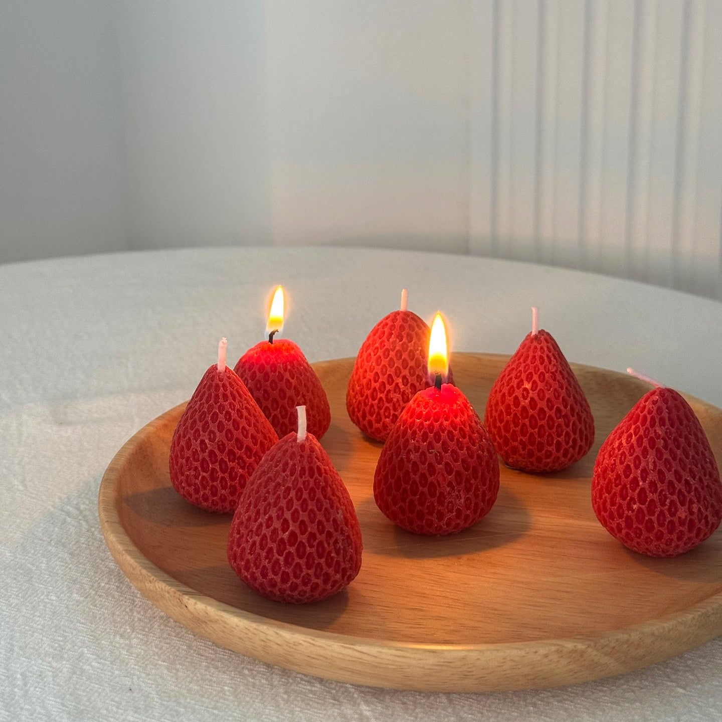 STRAWBERRY SCENTED CANDLES(Strawberry Shaped Candle) - 8 PACK